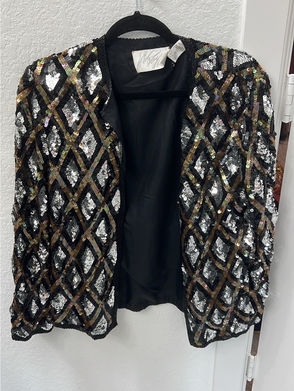 Vintage Lord and Taylor Embellished Black/Brown/SilverSequin Jacket